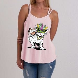 Mardi Gras Cat Women's Strappy Tank