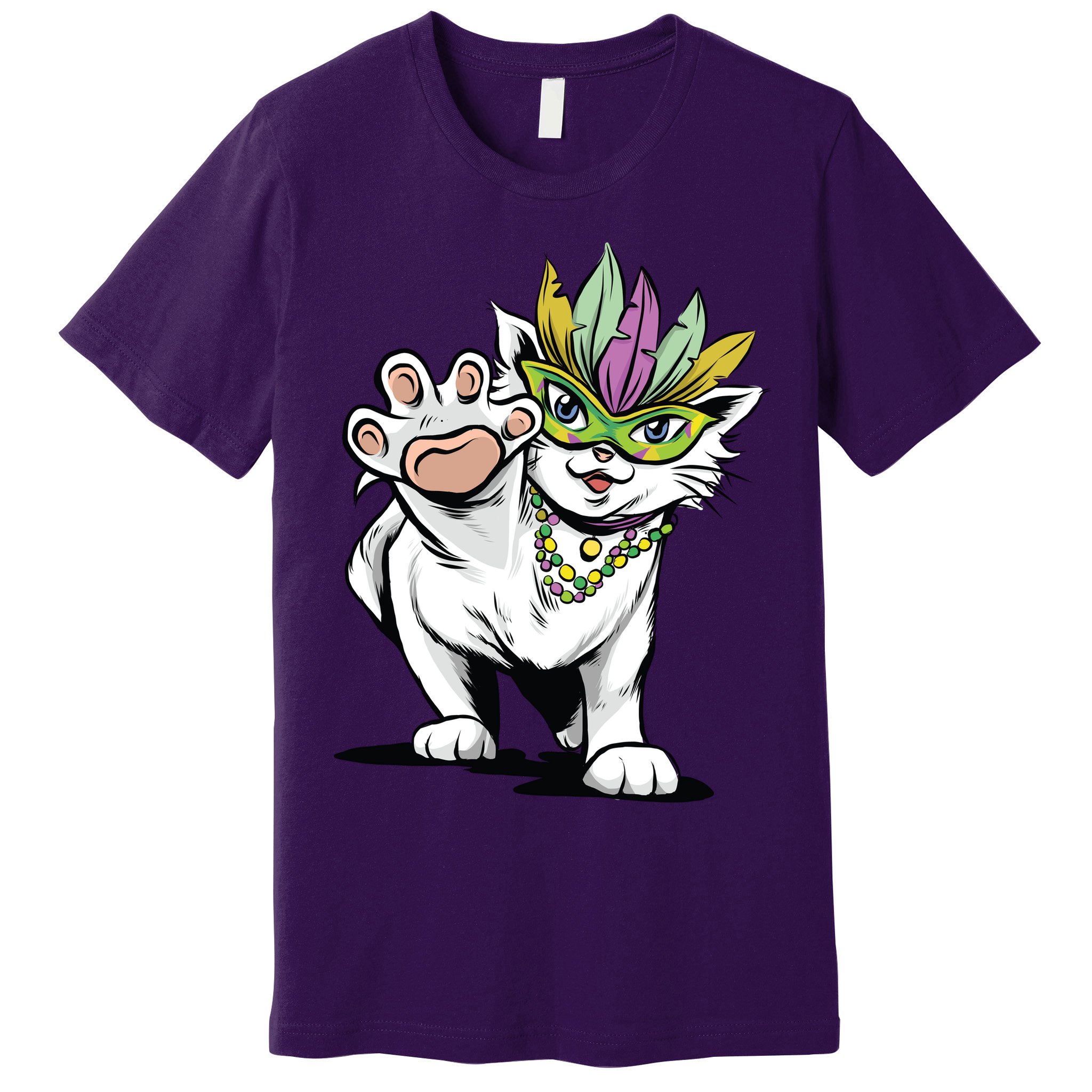 Mardi Gras Cat Premium T-Shirt