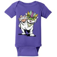 Mardi Gras Cat Baby Bodysuit