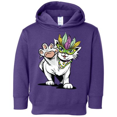 Mardi Gras Cat Toddler Hoodie