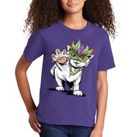 Mardi Gras Cat Kids T-Shirt