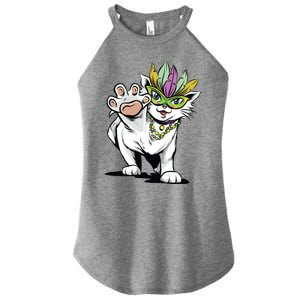 Mardi Gras Cat Women's Perfect Tri Rocker Tank