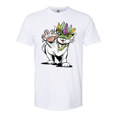 Mardi Gras Cat Softstyle® CVC T-Shirt