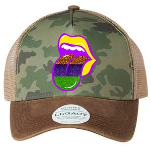 Mardi Gras Colorful Lips Legacy Tie Dye Trucker Hat