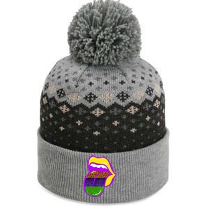 Mardi Gras Colorful Lips The Baniff Cuffed Pom Beanie