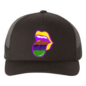 Mardi Gras Colorful Lips Yupoong Adult 5-Panel Trucker Hat