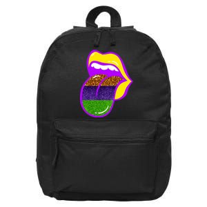 Mardi Gras Colorful Lips 16 in Basic Backpack