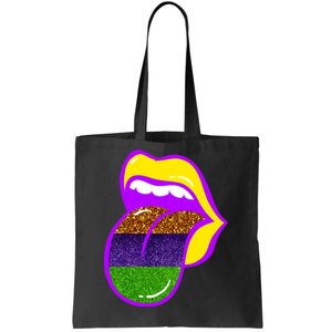 Mardi Gras Colorful Lips Tote Bag