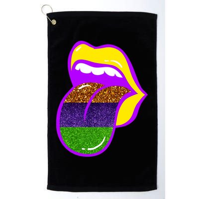 Mardi Gras Colorful Lips Golf Towel