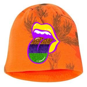 Mardi Gras Colorful Lips Kati - Camo Knit Beanie