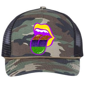 Mardi Gras Colorful Lips Retro Rope Trucker Hat Cap