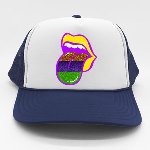 Mardi Gras Colorful Lips Trucker Hat