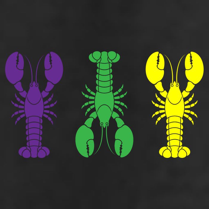 Mardi Gras Craw Fish 7 Panel Mesh Trucker Snapback Hat