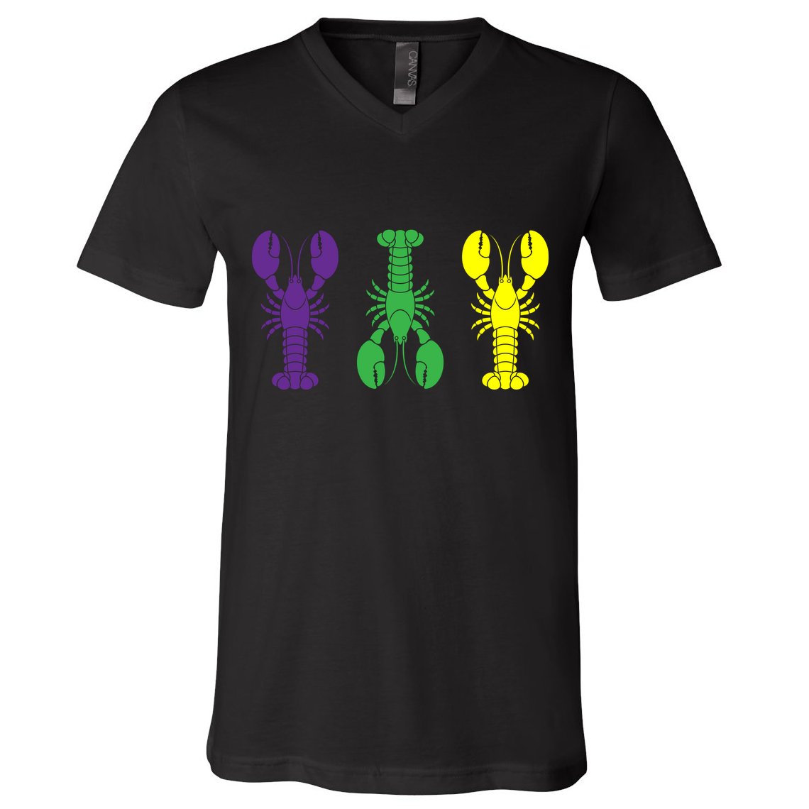Mardi Gras Craw Fish V-Neck T-Shirt
