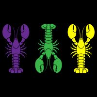 Mardi Gras Craw Fish 7-Panel Snapback Hat