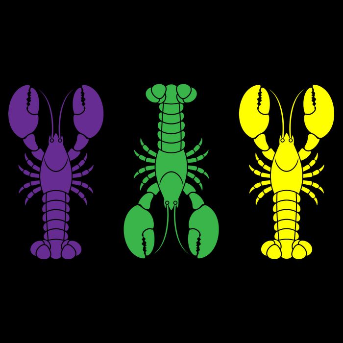 Mardi Gras Craw Fish 7-Panel Snapback Hat
