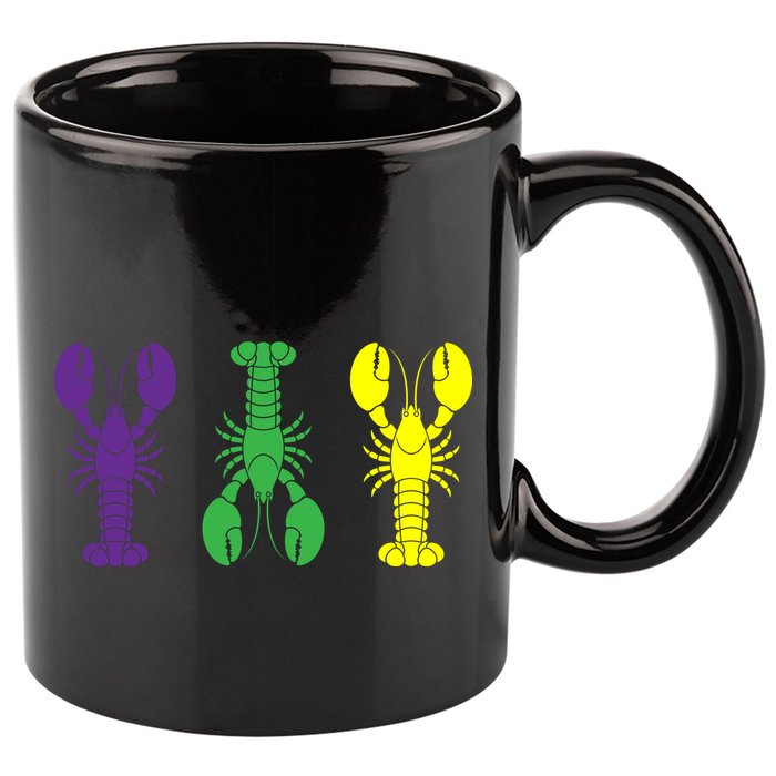 Mardi Gras Craw Fish 11oz C Handle Ceramic Mug