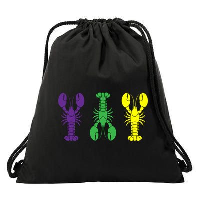 Mardi Gras Craw Fish Drawstring Bag