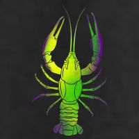 Mardi Gras Crawfish 7 Panel Mesh Trucker Snapback Hat