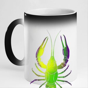 Mardi Gras Crawfish 11oz Black Color Changing Mug