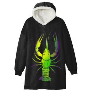 Mardi Gras Crawfish Hooded Wearable Blanket