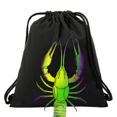 Mardi Gras Crawfish Drawstring Bag