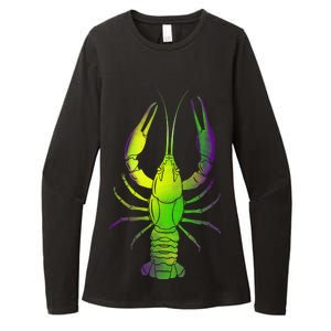 Mardi Gras Crawfish Womens CVC Long Sleeve Shirt