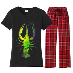 Mardi Gras Crawfish Women's Flannel Pajama Set