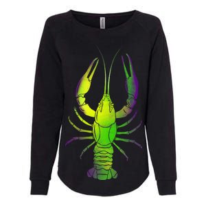 Mardi Gras Crawfish Womens California Wash Sweatshirt