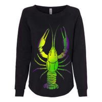 Mardi Gras Crawfish Womens California Wash Sweatshirt