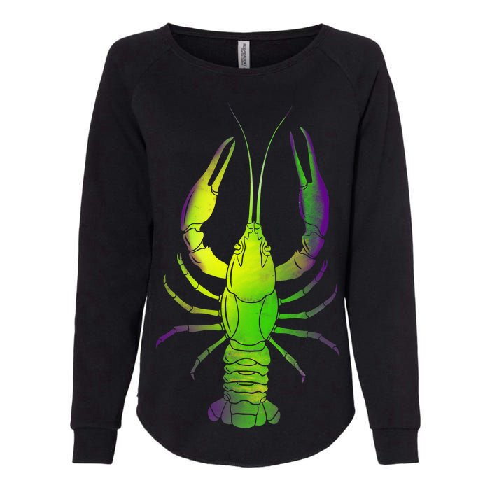 Mardi Gras Crawfish Womens California Wash Sweatshirt