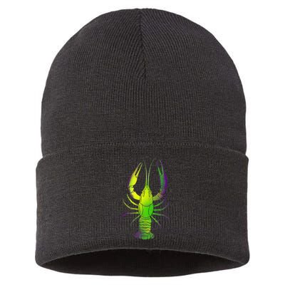 Mardi Gras Crawfish Sustainable Knit Beanie