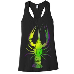 Mardi Gras Crawfish Women's Racerback Tank