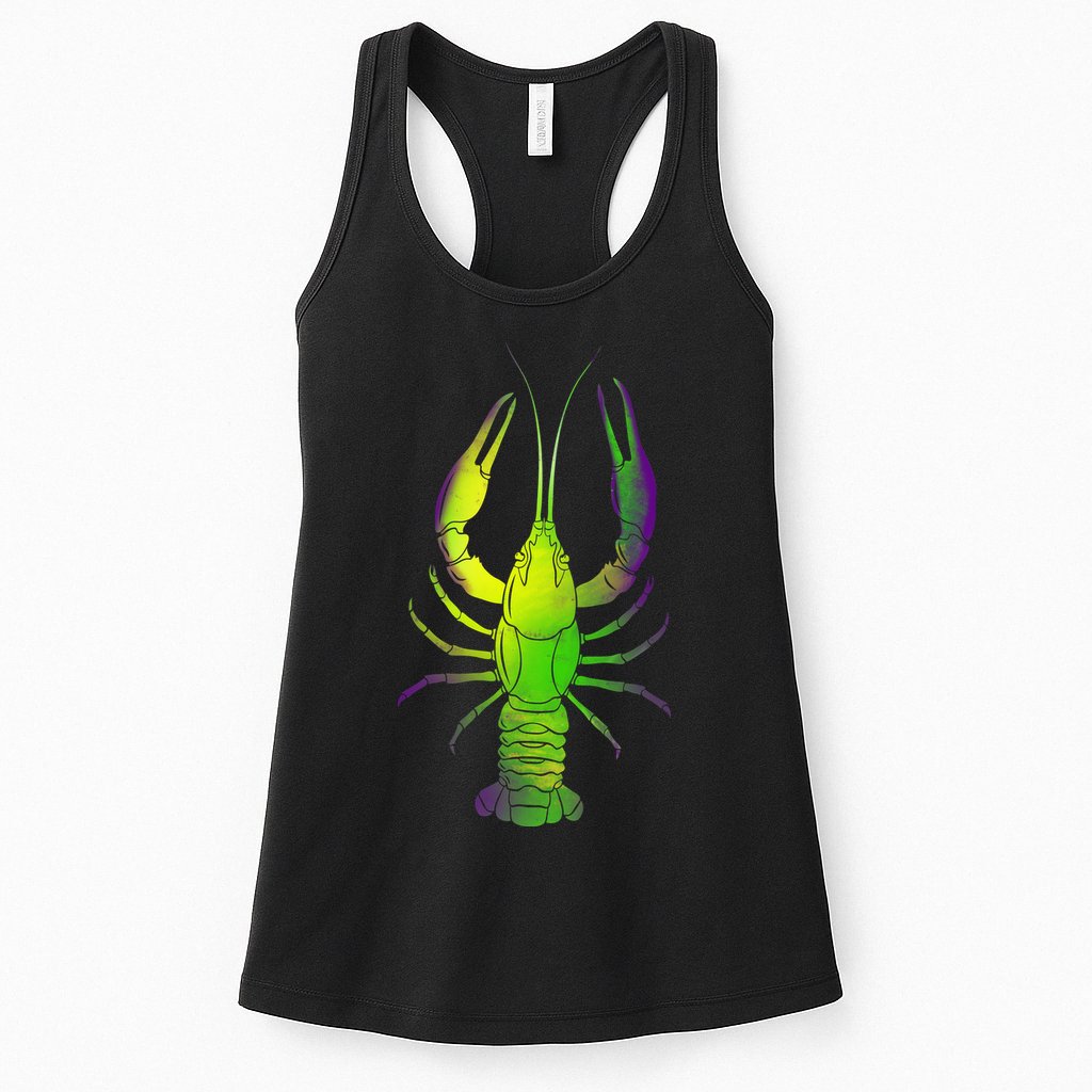 Mardi Gras Crawfish Womens Tank Top