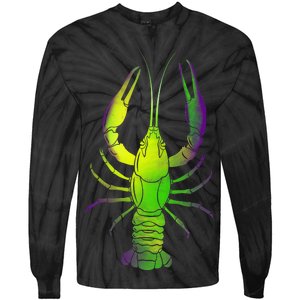 Mardi Gras Crawfish Tie-Dye Long Sleeve Shirt