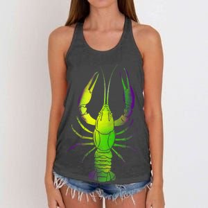 Mardi Gras Crawfish Women's Knotted Racerback Tank