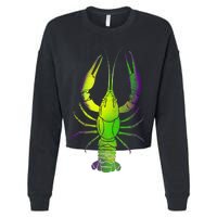 Mardi Gras Crawfish Cropped Pullover Crew