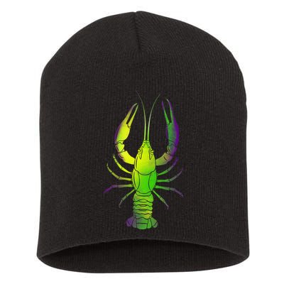 Mardi Gras Crawfish Short Acrylic Beanie