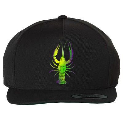 Mardi Gras Crawfish Wool Snapback Cap