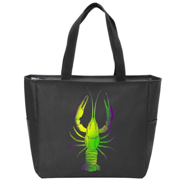 Mardi Gras Crawfish Zip Tote Bag