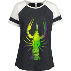 Mardi Gras Crawfish Enza Ladies Jersey Colorblock Tee