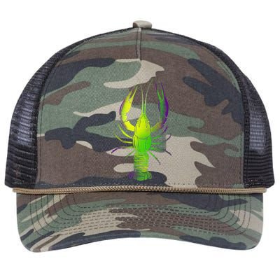 Mardi Gras Crawfish Retro Rope Trucker Hat Cap