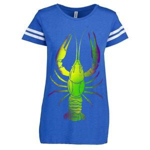 Mardi Gras Crawfish Enza Ladies Jersey Football T-Shirt