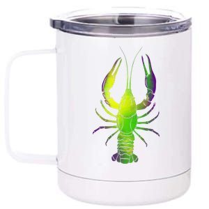 Mardi Gras Crawfish 12 oz Stainless Steel Tumbler Cup