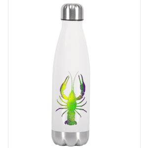 Mardi Gras Crawfish Stainless Steel Insulated Water Bottle