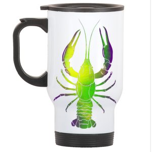 Mardi Gras Crawfish Stainless Steel Travel Mug