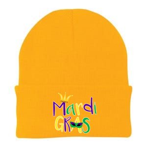 Mardi Gras Crown Logo Knit Cap Winter Beanie