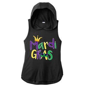 Mardi Gras Crown Logo Ladies PosiCharge Tri-Blend Wicking Draft Hoodie Tank