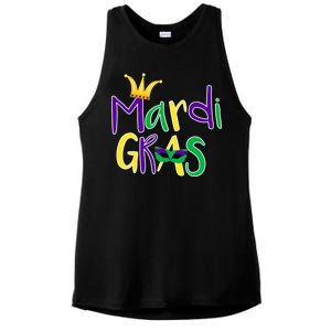 Mardi Gras Crown Logo Ladies PosiCharge Tri-Blend Wicking Tank