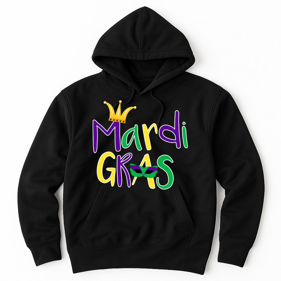 Mardi Gras Crown Logo Hoodie